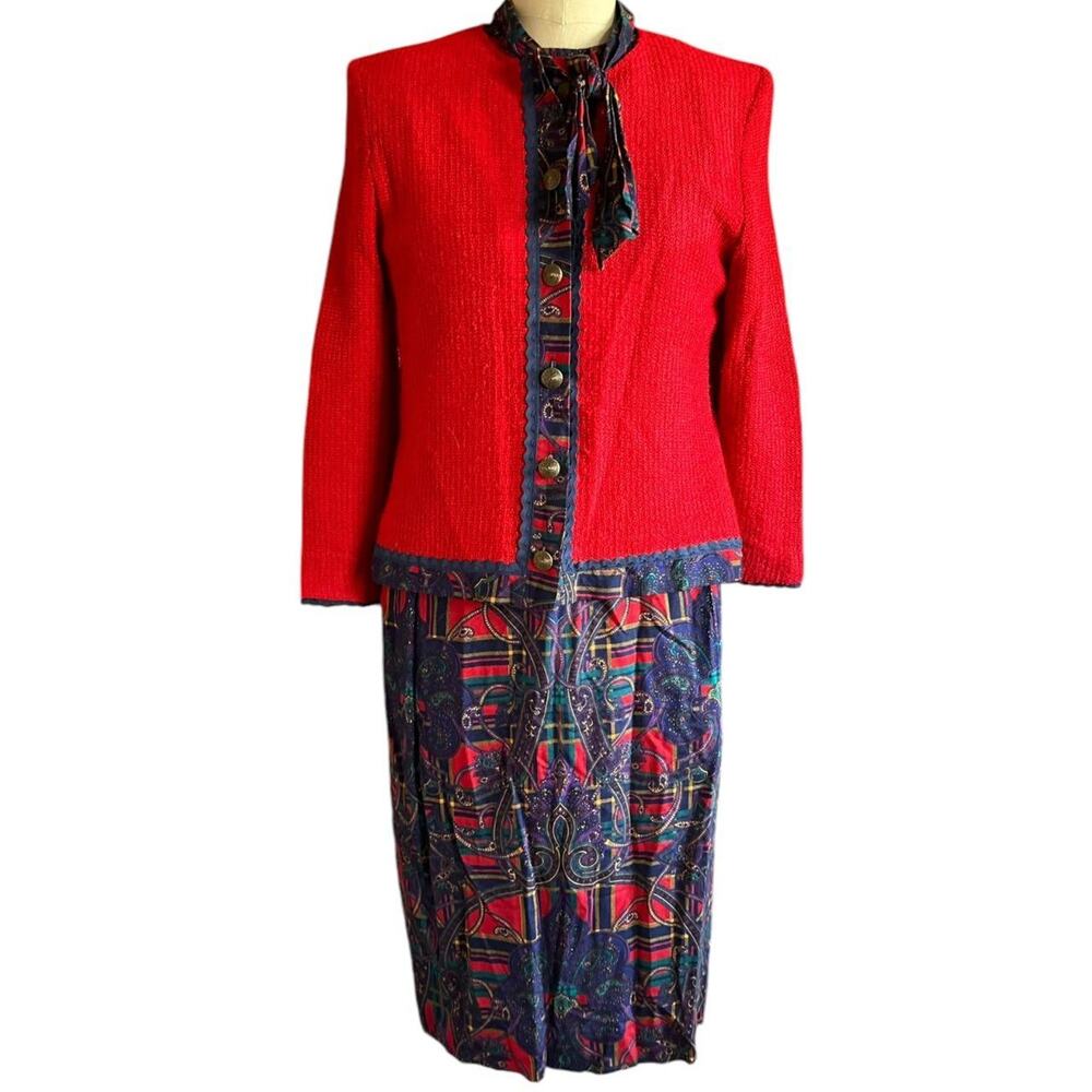 California Designs by Dorothy Samuel Vintage Dress & Sweater Outfit